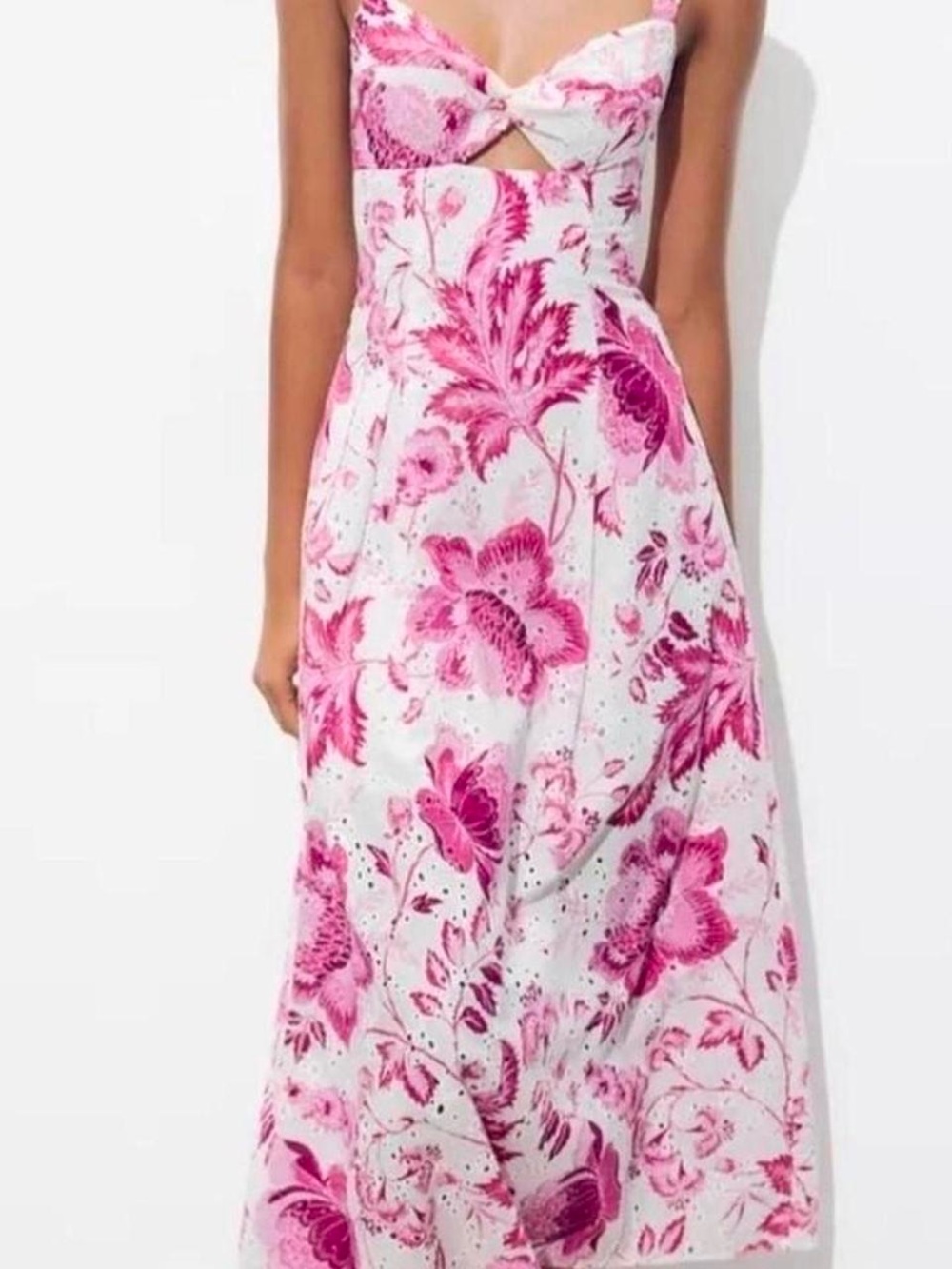 Zara Pink Floral Cutout Sundress